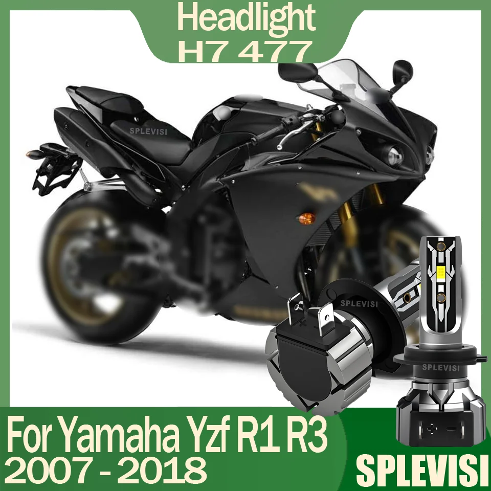 

Motorcycle Headlight Durable for Rough Roads LED H7/477 For Yamaha Yzf R1 R3 2007 2008 2009 2010 2011 2012 2013 2014 2015-2018