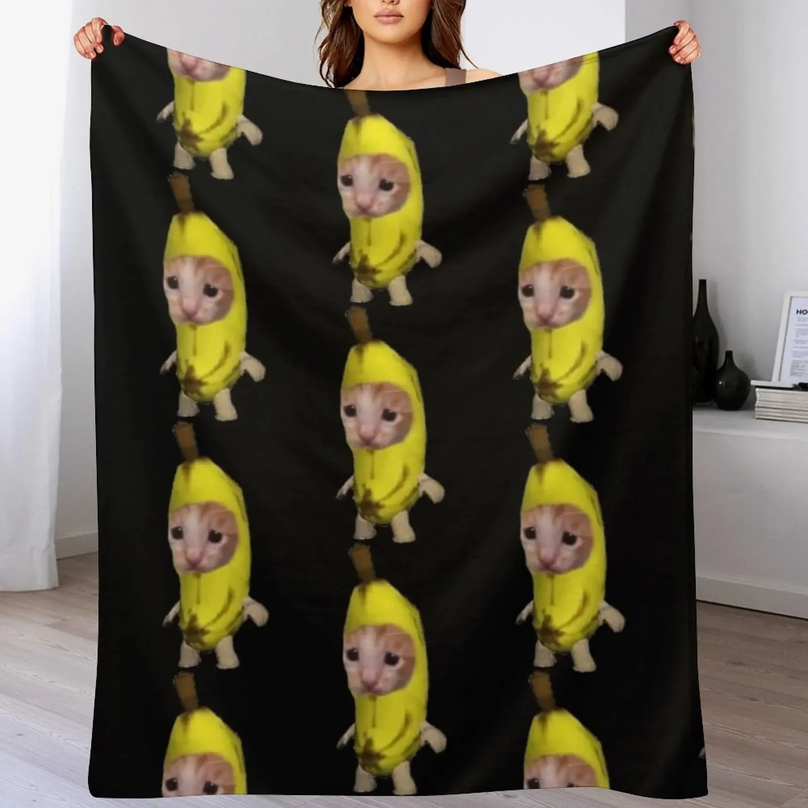 

banana cat Throw Blanket decorative warm for winter Flannels manga Blankets