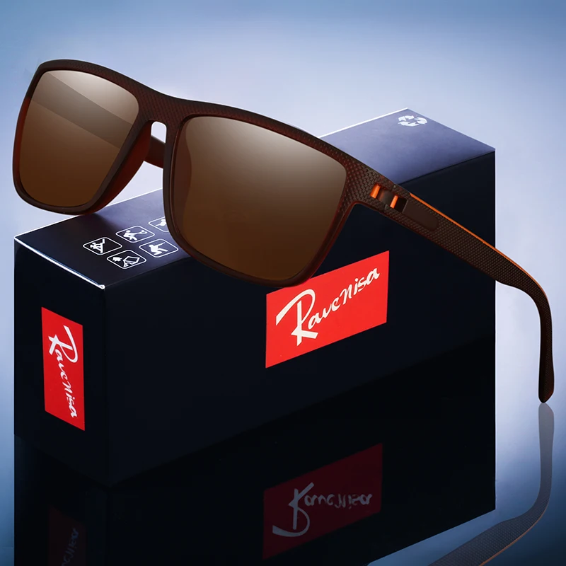 Fashion High Quality Brand New Polarized UV400 Sunglasses Men Women‘s Square Matte Frame Glasses