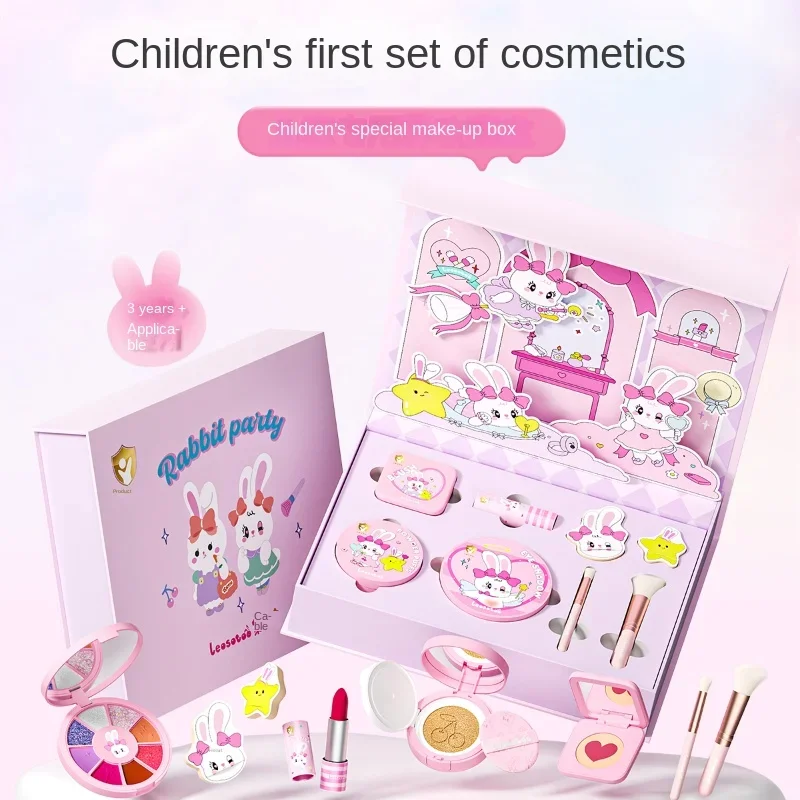 

Leso Rabbit Children's Cosmetics Set Performance Makeup Kindergarten Stage Makeup Little Golden *********** Birthday Gift