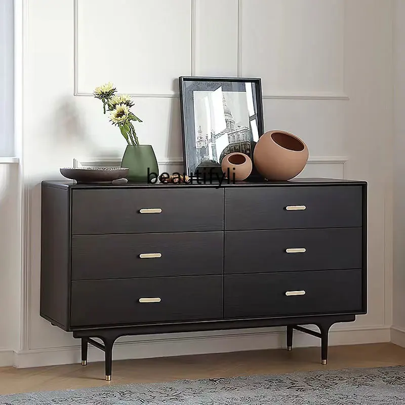 zq Drawer Chest of Six Drawers Sideboard Cabinet Household Storage Living Room Bedroom 9 Chest of Drawers Storage Cabinet