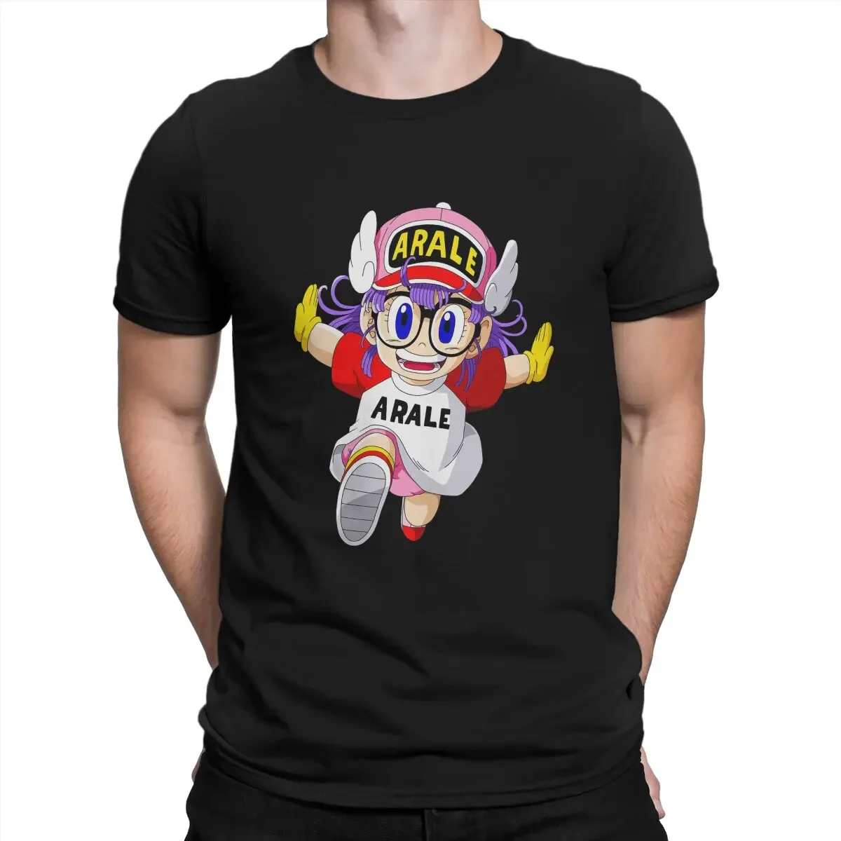 Dr Slump Run Tshirt Graphic Men Tops Vintage Grunge Summer Polyester Streetwear Harajuku T Shirt