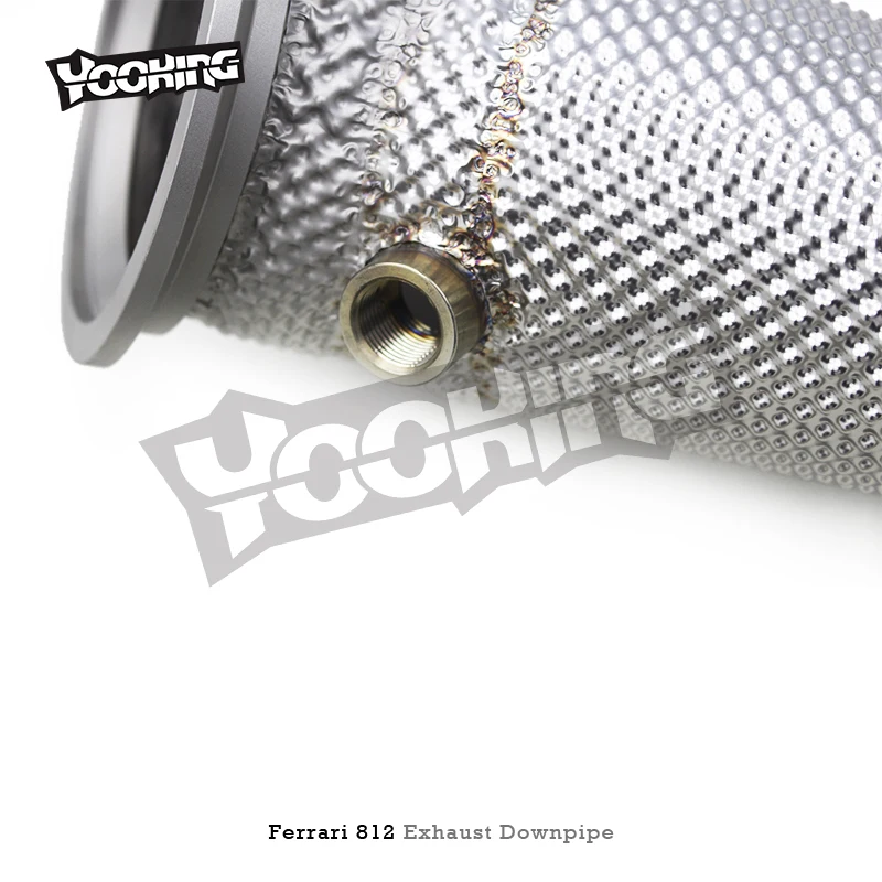 Custom Header Downpipe For Ferrari 812 6.5L V12 2017-2020 Street Car With Heat Shield Stainless Steel Pipe Exhaust System