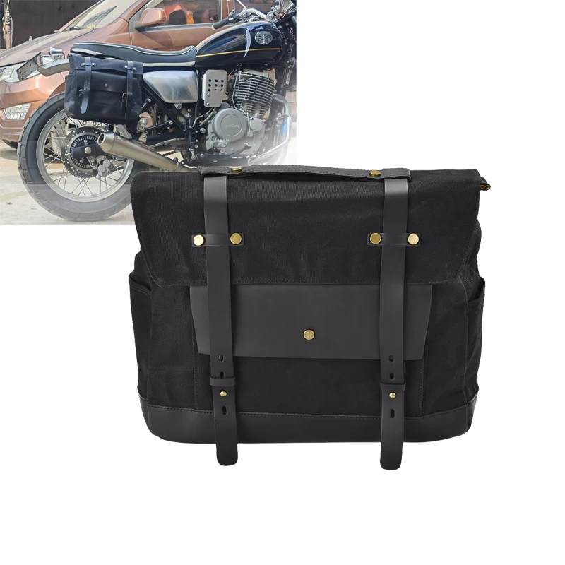 

Ретро мотоциклетная сумка на заднее сиденье, дорожный багаж, водонепроницаемая боковая сумка для мотоцикла, седельные сумки большой вместимости, мотоциклетный рюкзак