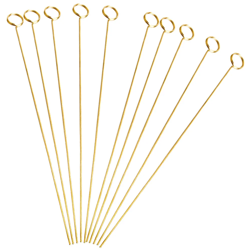 

10 Pcs Table Place Card Holders Pieces Gold Round Greeting Cards Floral Supply Metal