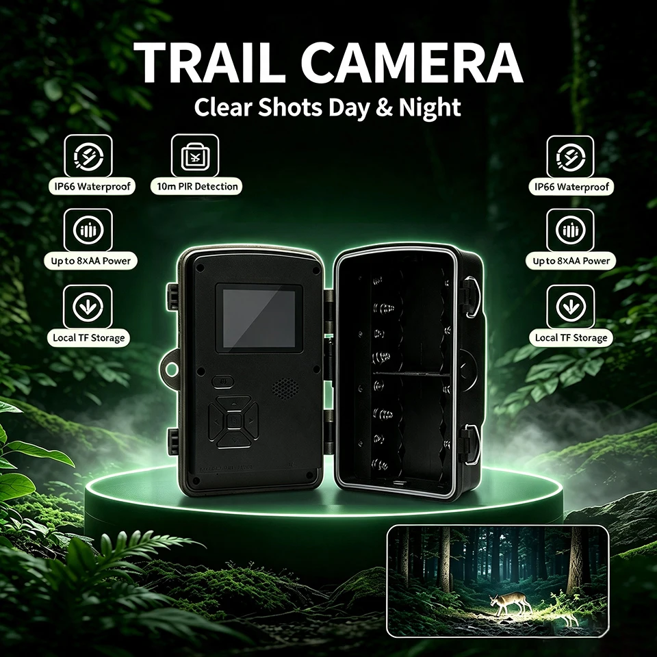 Hunting Camera 1.3MP 1080P IP66 Night  Outdoor Vision Trail Waterproof  Activated Wildlife Cameras Photo Trap Surveillance Cams