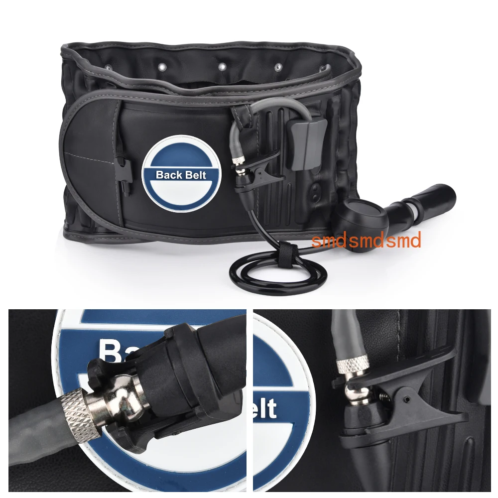 Picture 4: Inflate Lumbar Decompression Waist Belt Spine Air Traction Health Care Physio Back Support Brace Spine Back Posture Correction