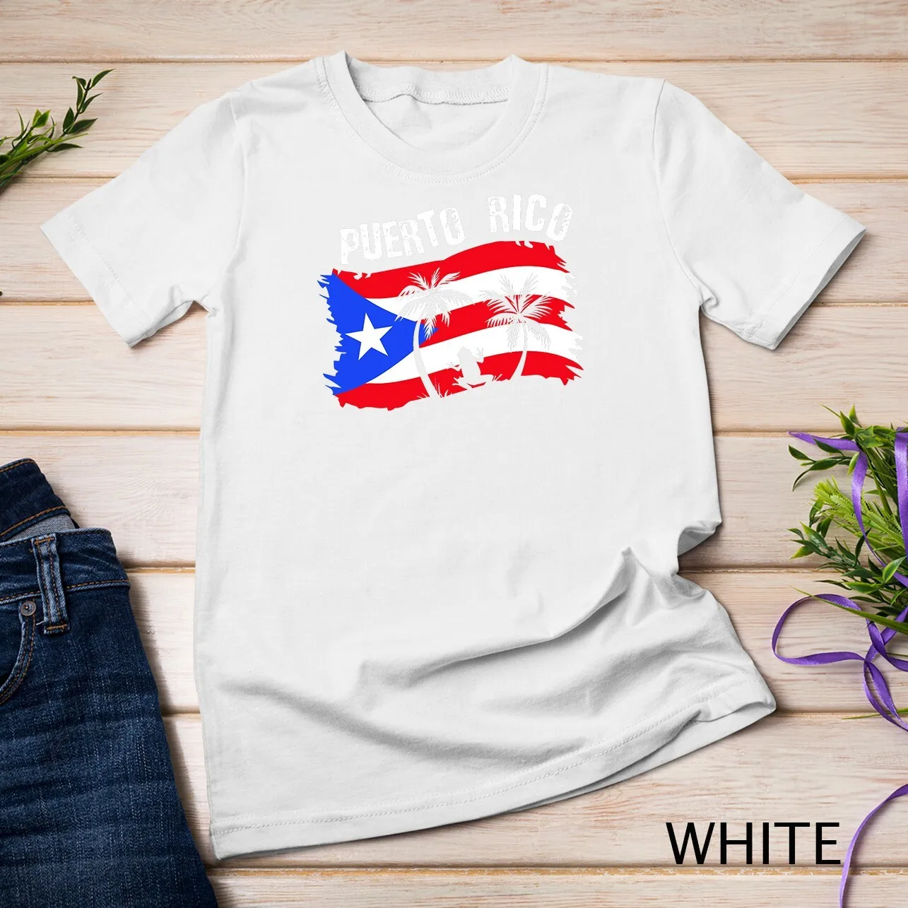 

Distressed Style Puerto Rico Frog design T shirt