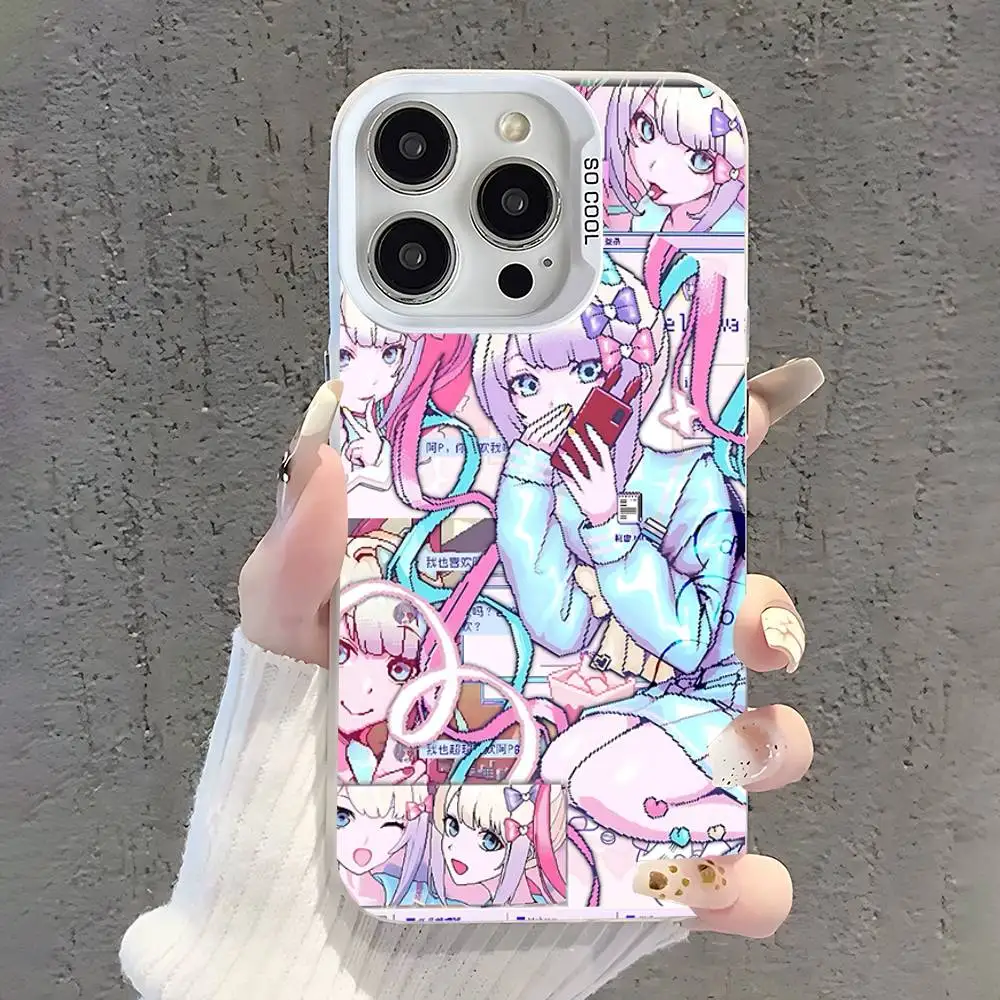 Needy Streamer O-Overload Ame chan Case iPhone 17,16,15,14,13,12,11,Pro,XS,Max,Plus,Mini,SE White Candy Matte غطاء مقاوم للصدمات
