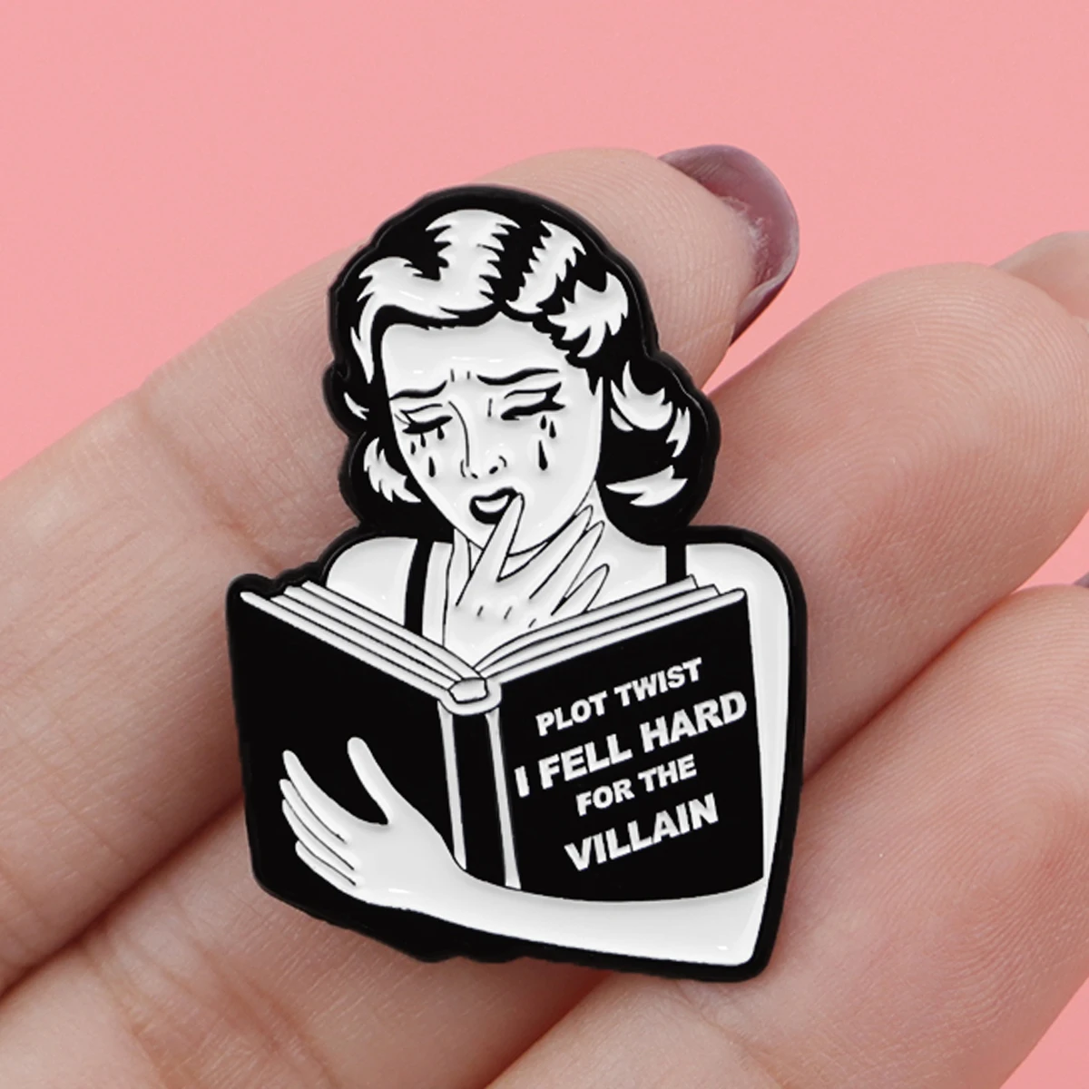 Rose Cake Quotation Enamel Pin Funny Cartoon Brooch Pins Lapel Pins Badge on Backpack Clothing Accessories Anime Jewelry Gifts