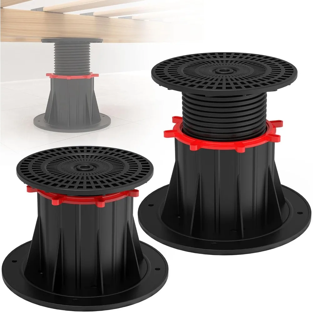 

2 Pcs Adjustable Bed Frame Support Leg, Bed Frame Center Slats Heavy Support Leg, for King Bed, Sofa, Table, Furniture Cabinet R