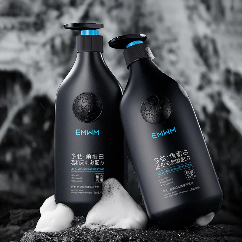 

Men's Oil Control Shampoo 400ml Long-Lasting Fresh Mint Fragrance, Deep Cleansing Greasy Scalp & Refreshed Hair Revival