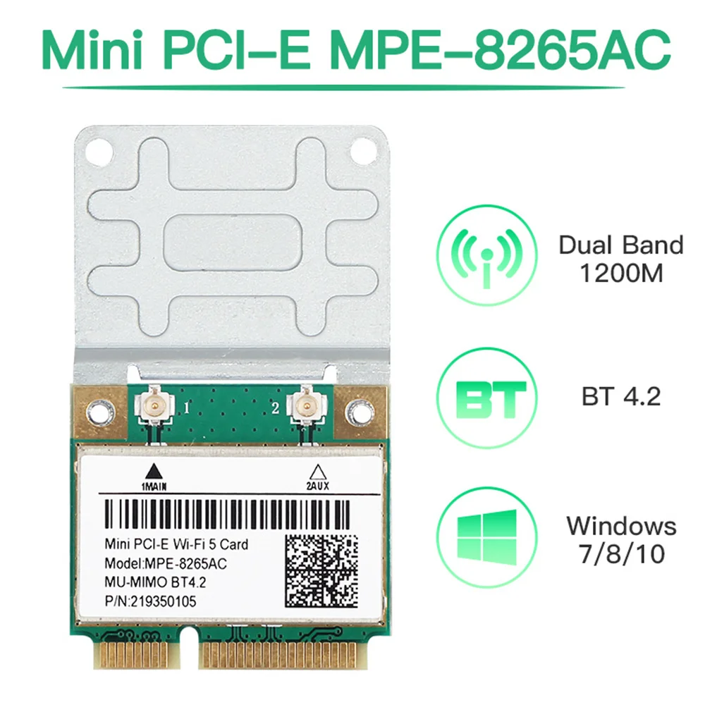 

Mini pcie Wifi Adapter for 9260 9260HMW 2.4G/5GHz Bluetooth 5.0 802.11AC Wireless Network Card Better than 7260hmw