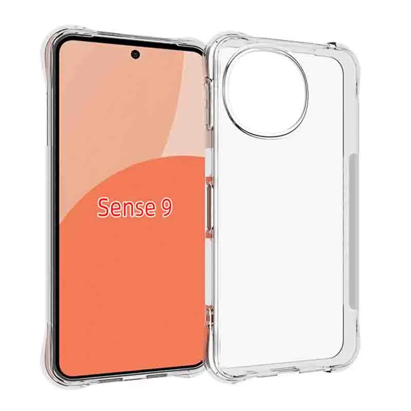 لشارب أكوس سينس 9 SH-M29 حافظة وسادة هوائية وسادة هوائية مقاومة للصدمات واضح سيليكون بولي يوريثان الغطاء الخلفي ماتي لشارب سينس 9 5 جرام