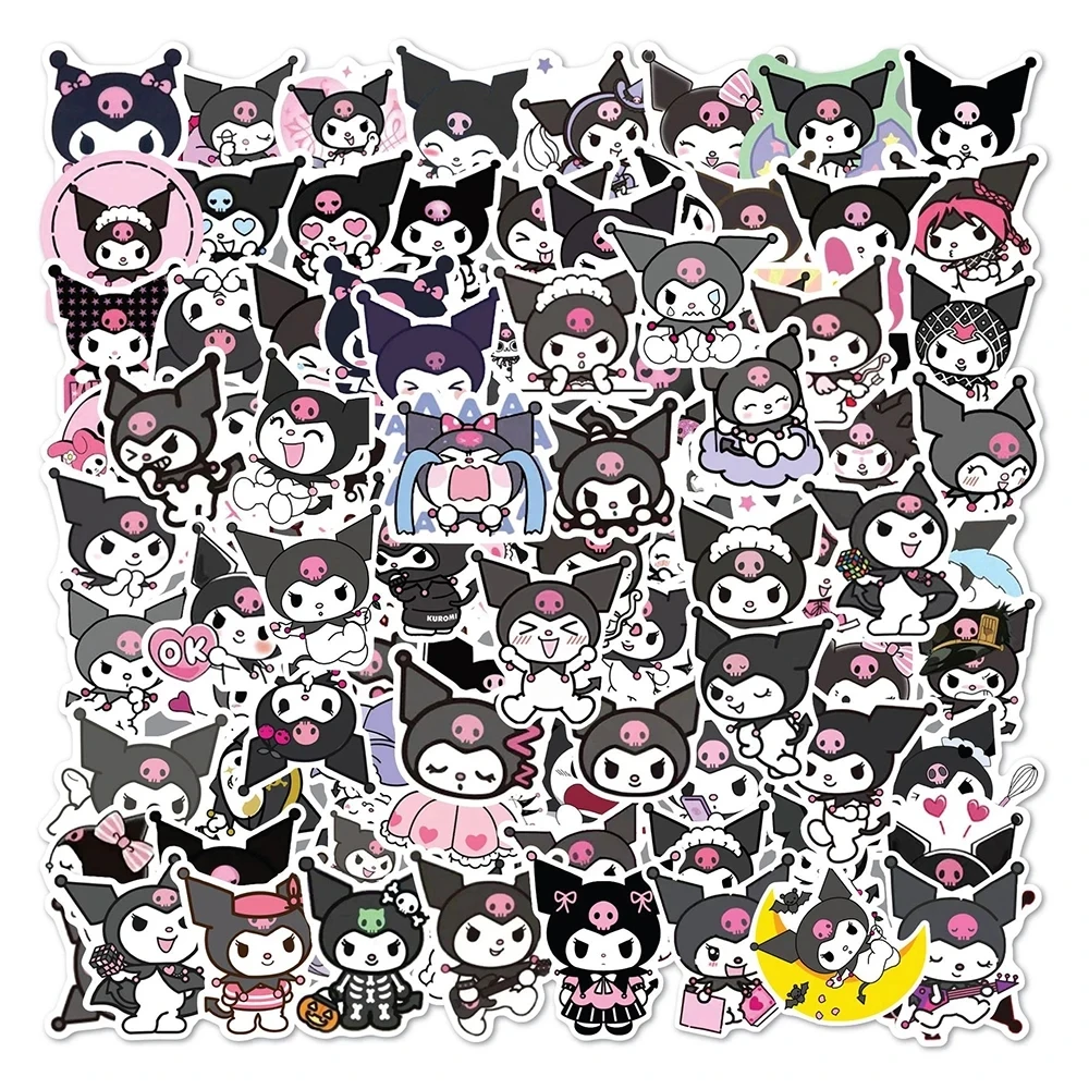 10/30/50/100PCS Funny Kuromi Anime Cartoon Stickers Motorcycle Luggage Guitar Skateboard DIY Graffiti Cute Decal Sticker Kid Toy