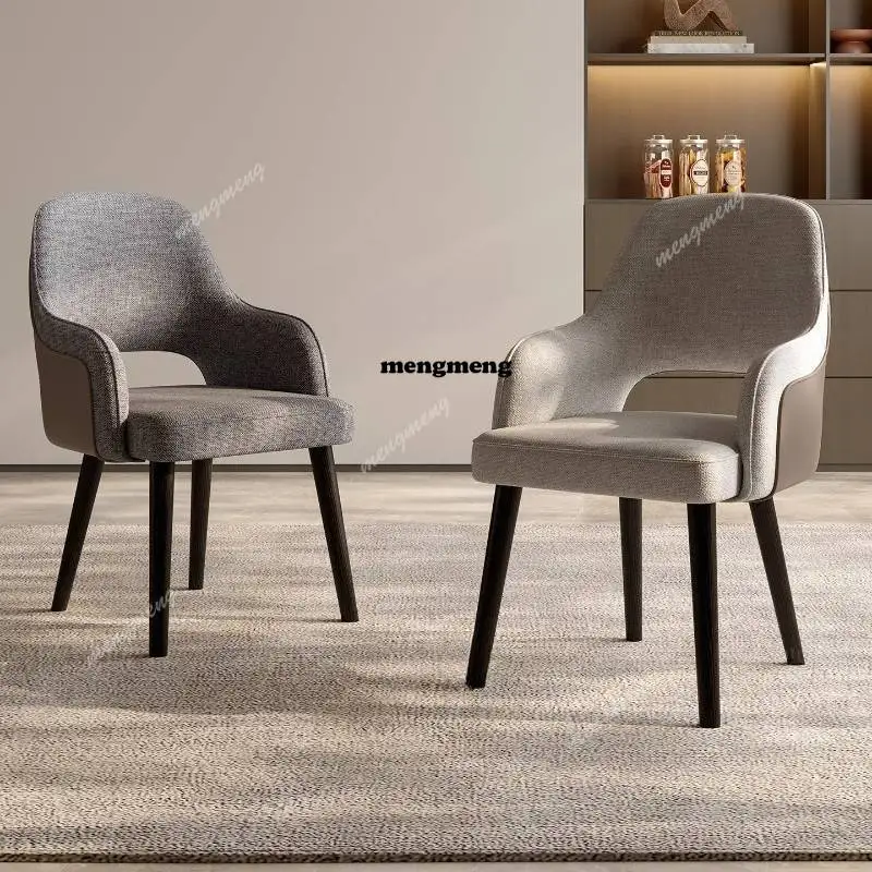 

Luxury Armrest Dining Chairs Restaurant Beige Designer Wedding Dining Chair Nordic Comfortable Sillas Comedor Home Furniture