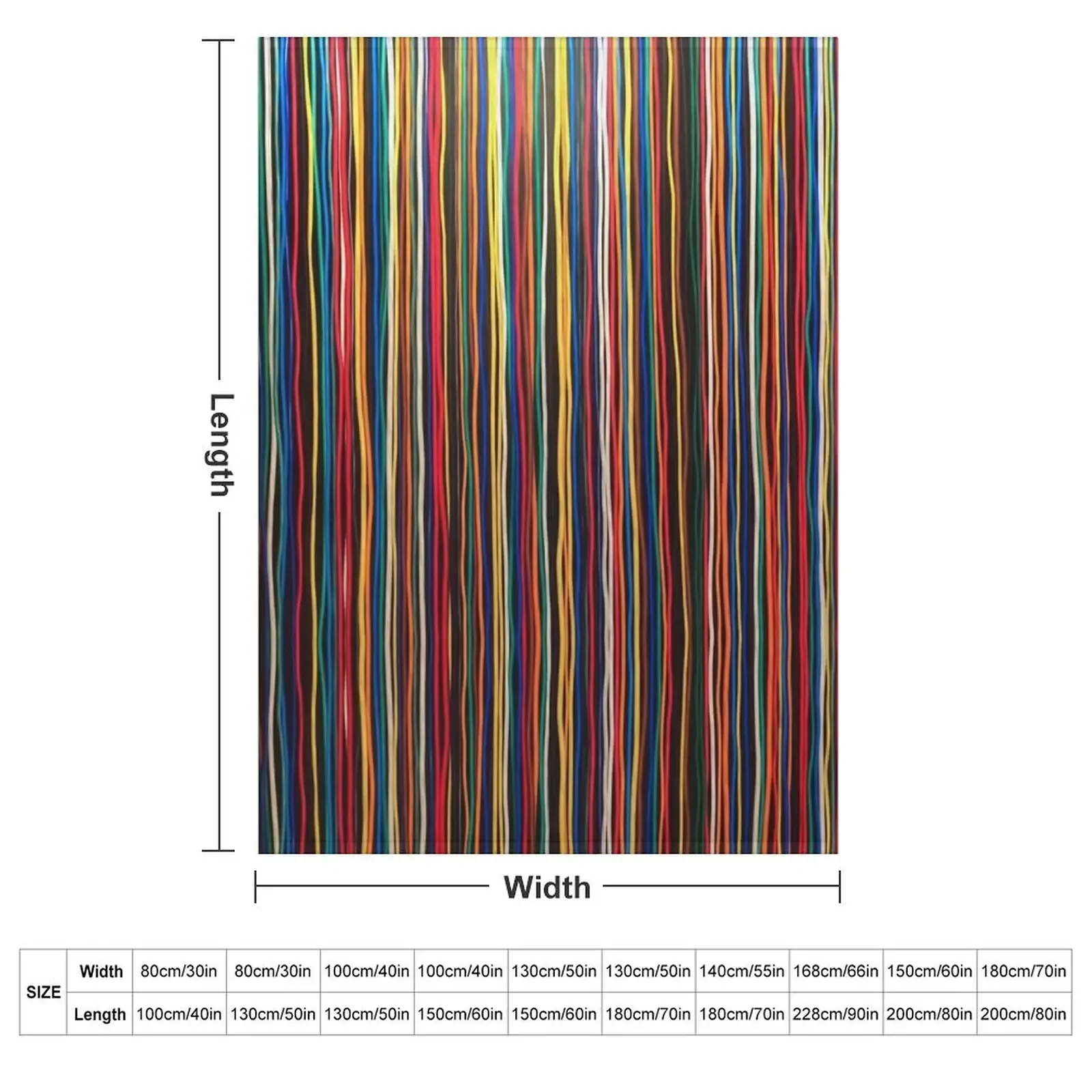 Multicoloured abstract Stripes - Fine Lines Throw Blanket couch cozy soft plush fuzzy picnic outdoor blanket