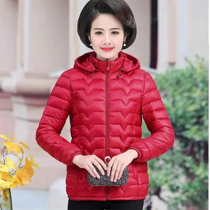 Quilted Down Cotton Jacket For Women\'s Short Thick Stand Collar Cotton Padden Coan for autumn and winter Parka Hooded 2023 ne