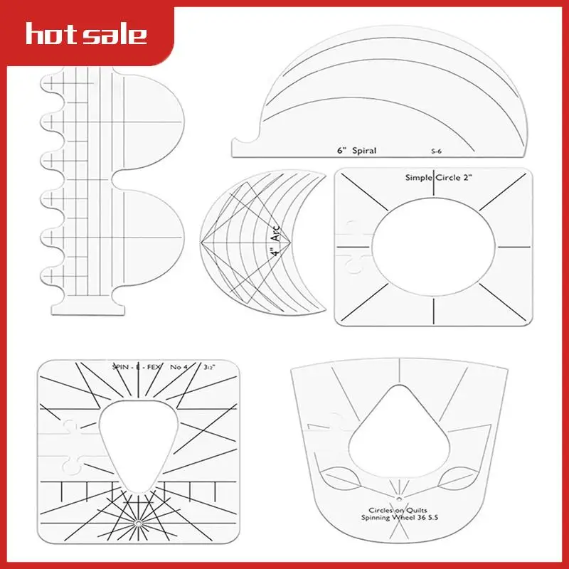 

6Pcs Tailor Ruler Templates Set DIY Apparel Sewing Supplies Quilter Ruler Sewing Stencil Tool Sewing