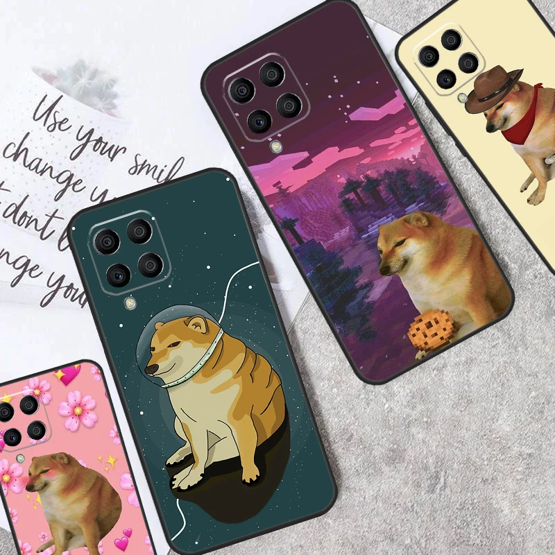 Funny Cheems Doge Case For Samsung Galaxy M34 M54 M14 M31 M51 M12 M32 M52 M13 M23 M33 M53 M20 M30s M31s Cover