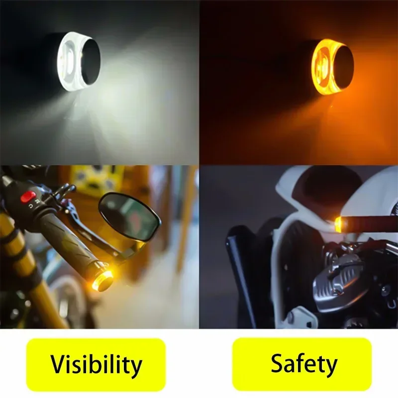 12V motorcycle LED Motorcycle turn end turn light white yellow flash handle flash side sign light lighting