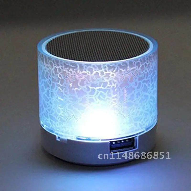 Speaker Mini Wireless Loudspeaker Crack LED TF Card USB Subwoofer Portable MP3 Music Sound Column for PC Phone Portable Audio