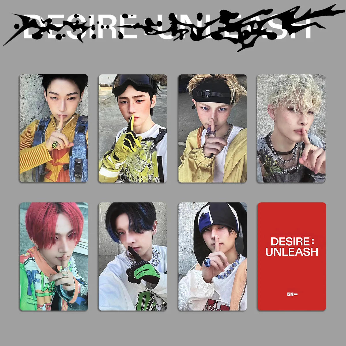 7 шт./компл. Kpop DESIRE: UNLEASH Альбом MCD Фотокарточки Подарок для фанатов SUNGHOON SUNOO NI-KI HMV TOWER Ver Селфи-карты JAY JAKE TARGET