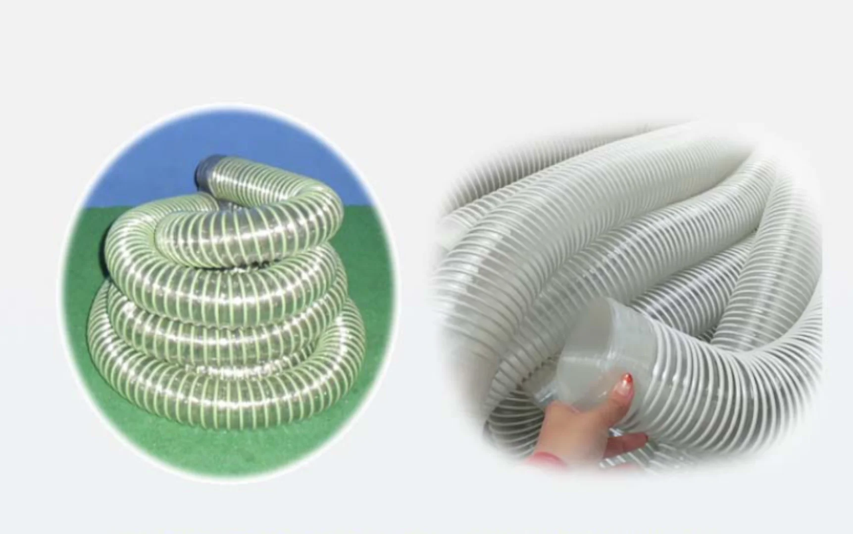 1.2m-2m transparent vacuum hose, 50-55mm in diameter