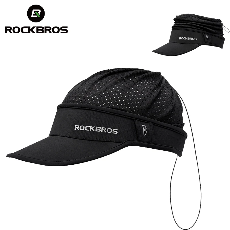 Czapka letnia ROCKBROS, odświeżająca, chroniąca przed słońcem, szybkoschnąca, możliwość noszenia na dwóch sposobach, oddychająca, pasuje pod kask, unisex, rozmiar uniwersalny, czapka sportowa.