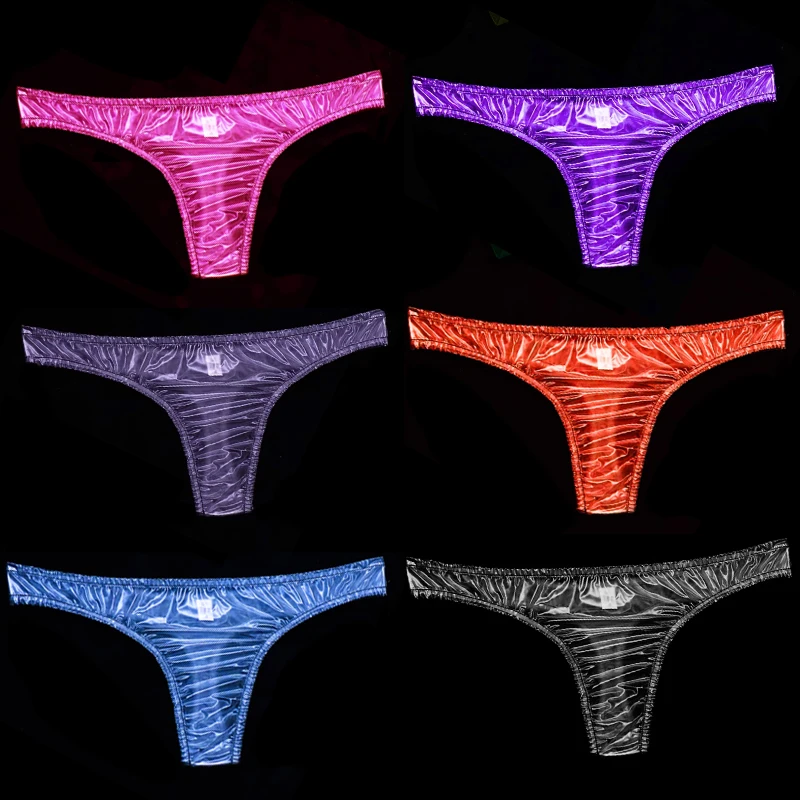 

Мужские стринги для геев, сексуальные прозрачные ПВХ мягкие пластиковые трусы с Т-образной спинкой, женские стринги с низкой талией и ягодицами, эротическое белье