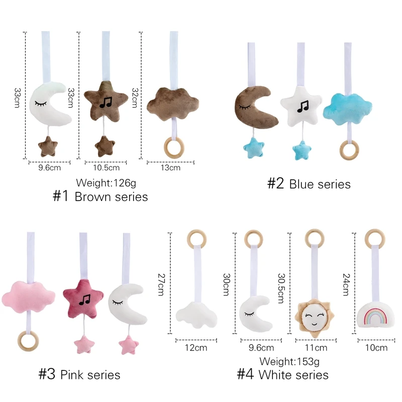 Baby Star Moon Hanger Knuffels Baby Pasgeboren Interactieve Accessoires Wieg Opknoping Decoratie Baby Zacht Speelgoed 0 12 Maanden