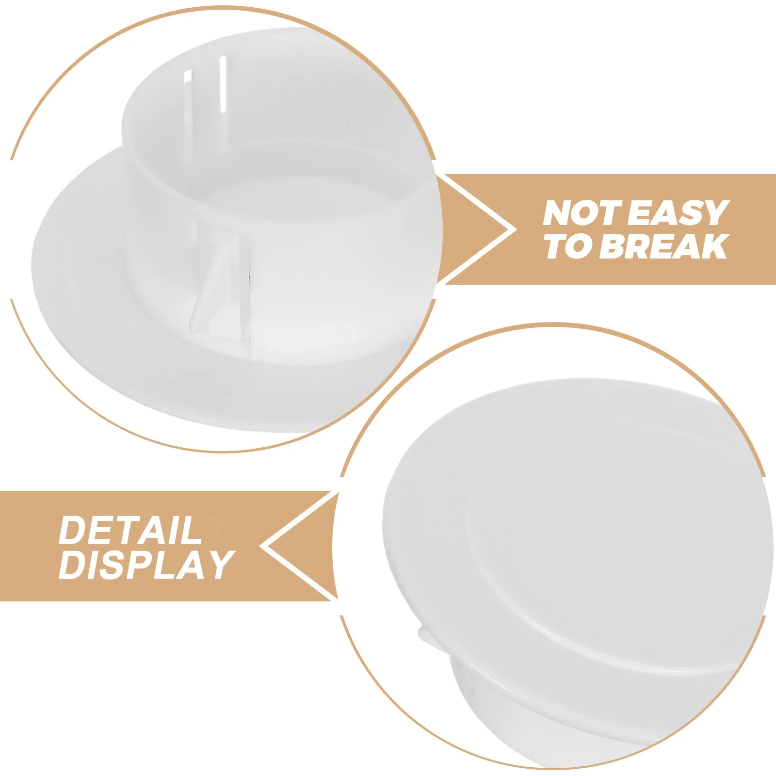 6Pcs Decorative Wall Hole Covers Plastic Round Air Conditioner Hole Caps Snap Home Office Air Conditioning Ventilation