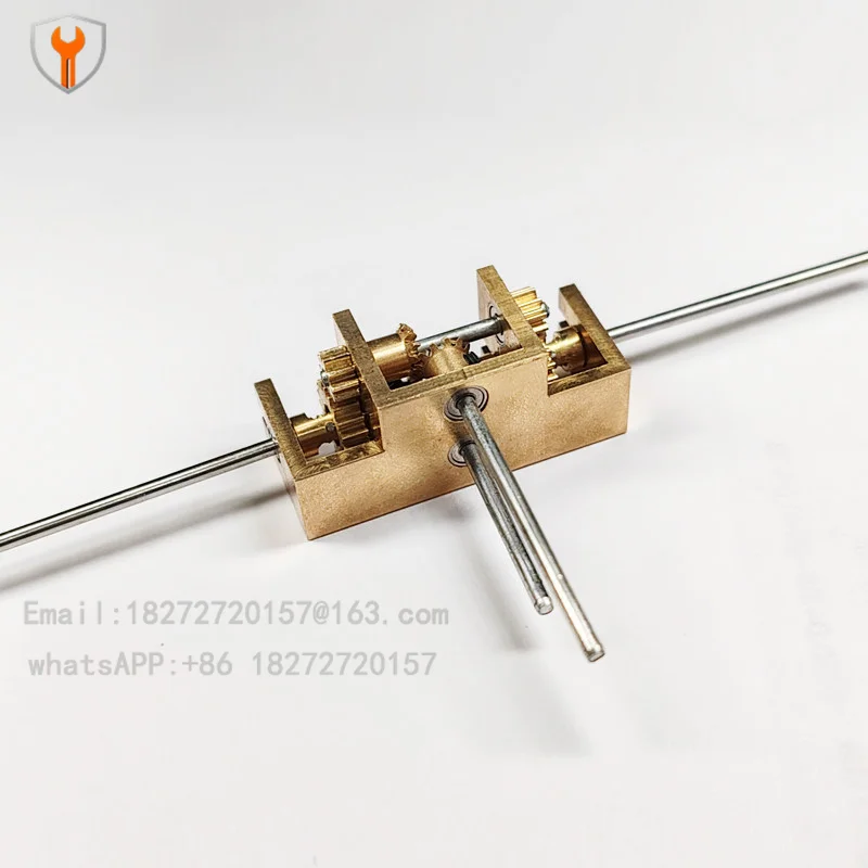 Mini Tank Model with Double-Flow Gearbox Micro Differential Excavator Crawler Turning Transmission Box Static Change Simulation