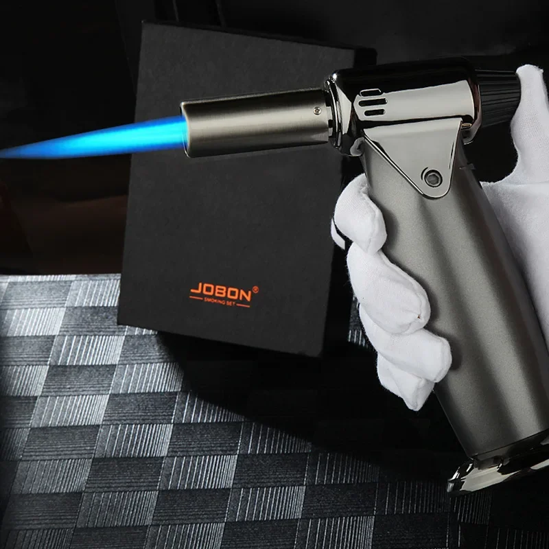 

JOBON Outdoor Windproof Butane Gas Spray Gun Lighter Blue Flame Turbo Torch Jet Cigar Lighter Kitchen Baking and Barbecue