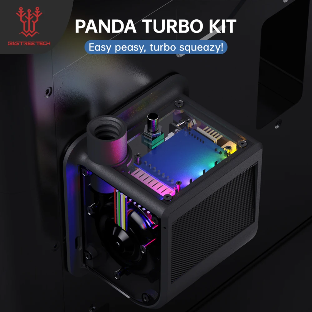 

Комплект BIGTREETECH Panda Turbo, высокоскоростной турбовентилятор для печати с динамической подсветкой RGB, вентилятор для 3D-принтера для Bambulab P1 X1