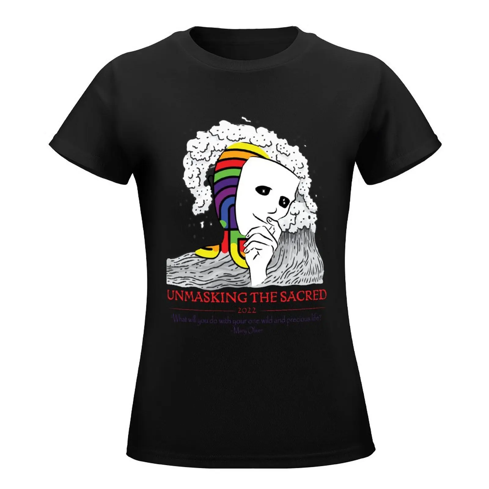 Unmasking the Sacred T-Shirt aesthetic clothes Short sleeve tee cute t-shirts for Women