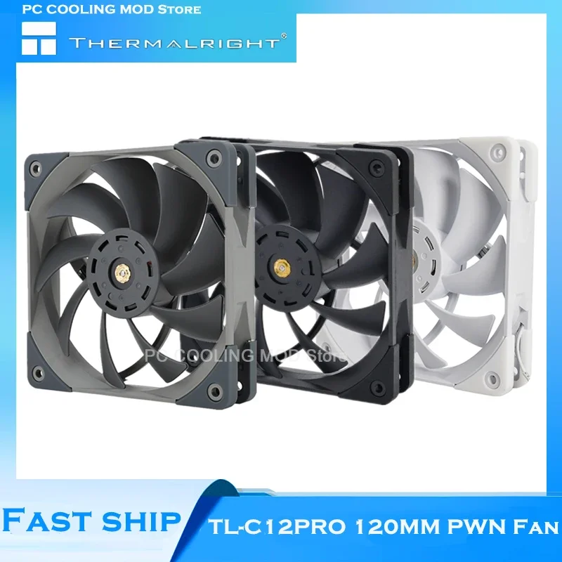 

Thermalright 120mm PWM Cooling Fan 25mm thick Quiet CPU Cooler Temperature Control For PC Computer MOD Case,No light,TL-C12PRO