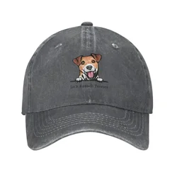 Klasyczna czapka z daszkiem Unisex Cotton Peeking Dog Jack Russell Terrier Czapka z daszkiem dla dorosłych Pet Animal Regulowana czapka taty dla mężczyzn Kobiety Hip Hop