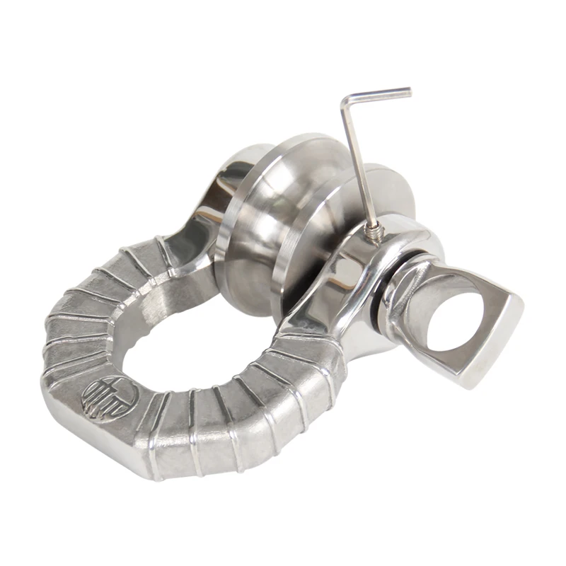 

Combination Set of Stainless Steel Winch Rope Guide Pulley and Anti-Theft Buckle Tow Hook Trailer Hitch Camp Trailer Accessories