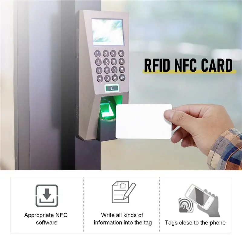 FULL-10PCS RFID Nfcsmart Chip Badge Clone 0 Sector Writable Tag UID Access Control Thin Card 13.56Mhz Rewritable Copy Key