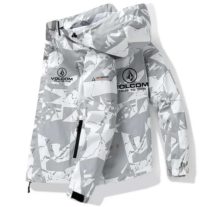 2025 Spring and Autumn New Coat VOLCOM Windproof and Waterproof Outdoor Jacket Men's Camouflage Climbing Jacket Men's Coat