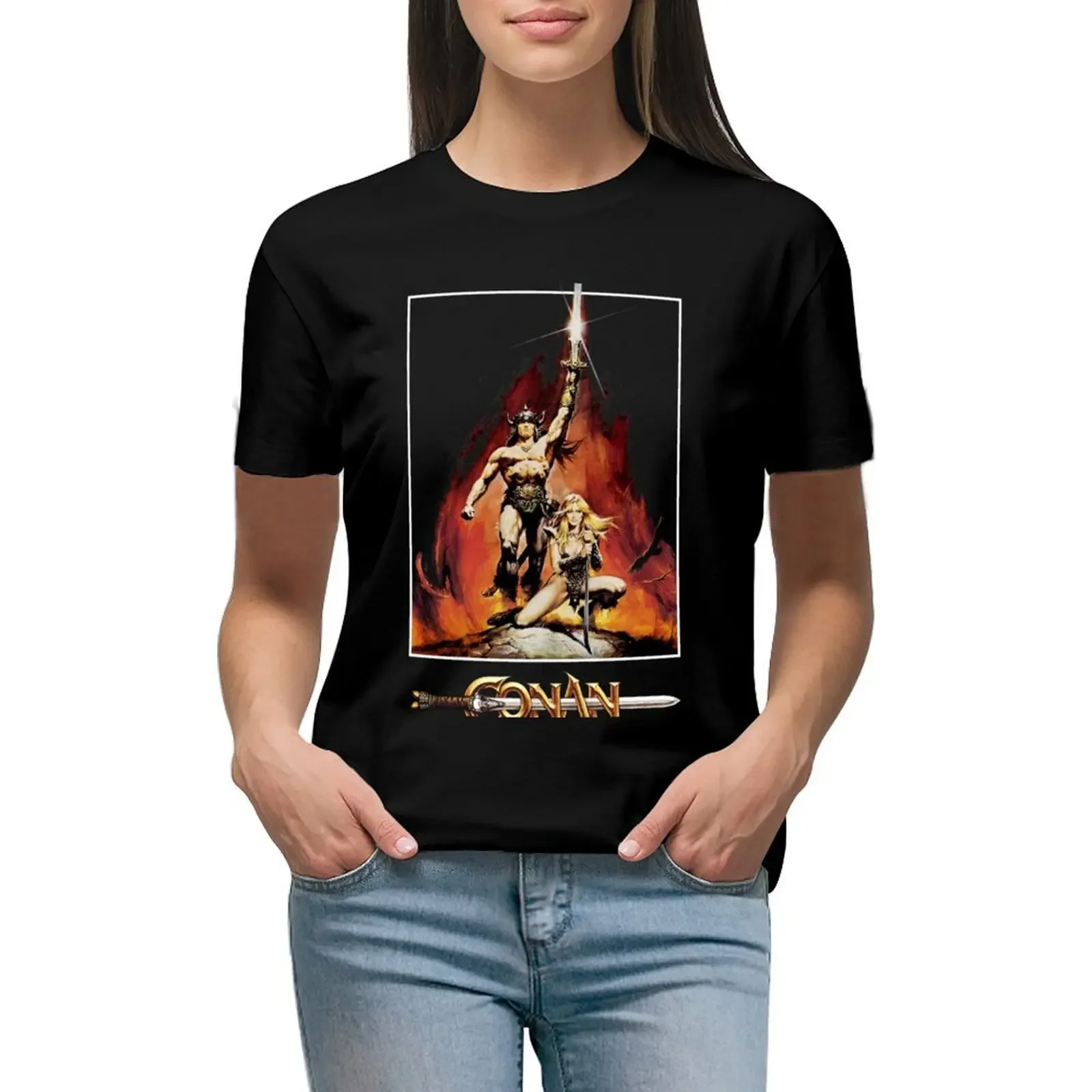 

Conan The Barbarian Classic T-Shirt animal prinfor summer top Women's clothing