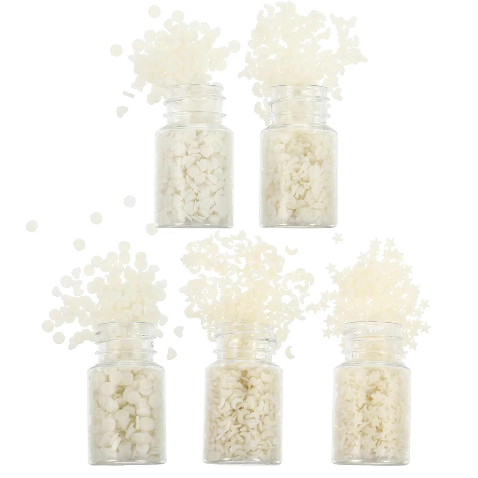 

5 бутылочек ночного свечения, патчи для дизайна ногтей, смешанный стиль, наклейки для ногтей «сделай сам», флуоресцентный декор для ногтей, маникюрные патчи