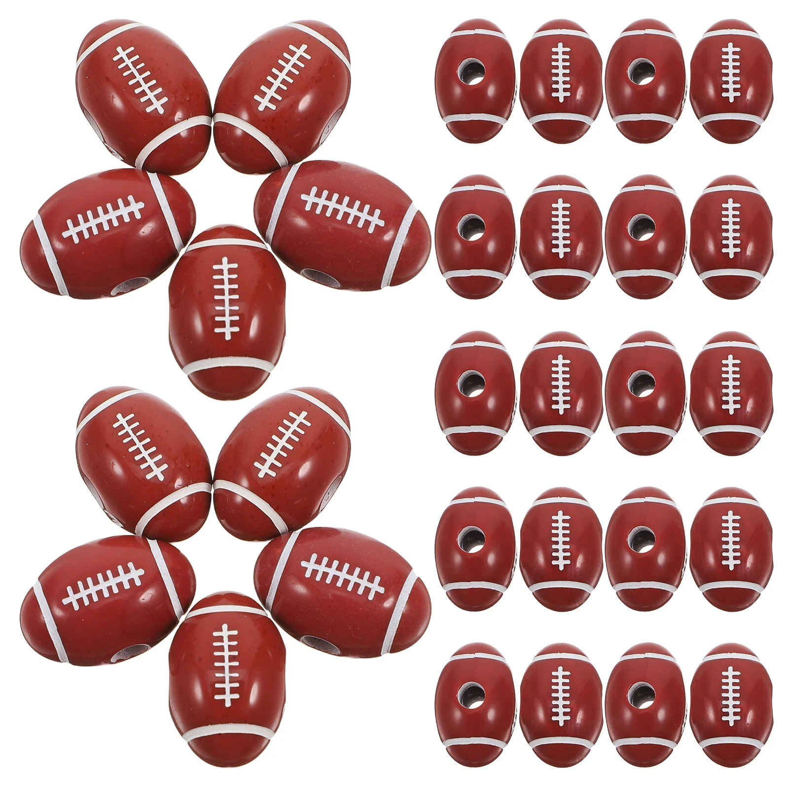 50 Stück Acryl-Sportperlen, malsparend, vielseitige Verwendung für Schmuckherstellung, Kunsthandwerk, Eltern-Kind-Aktivitäten, Kugelperlen