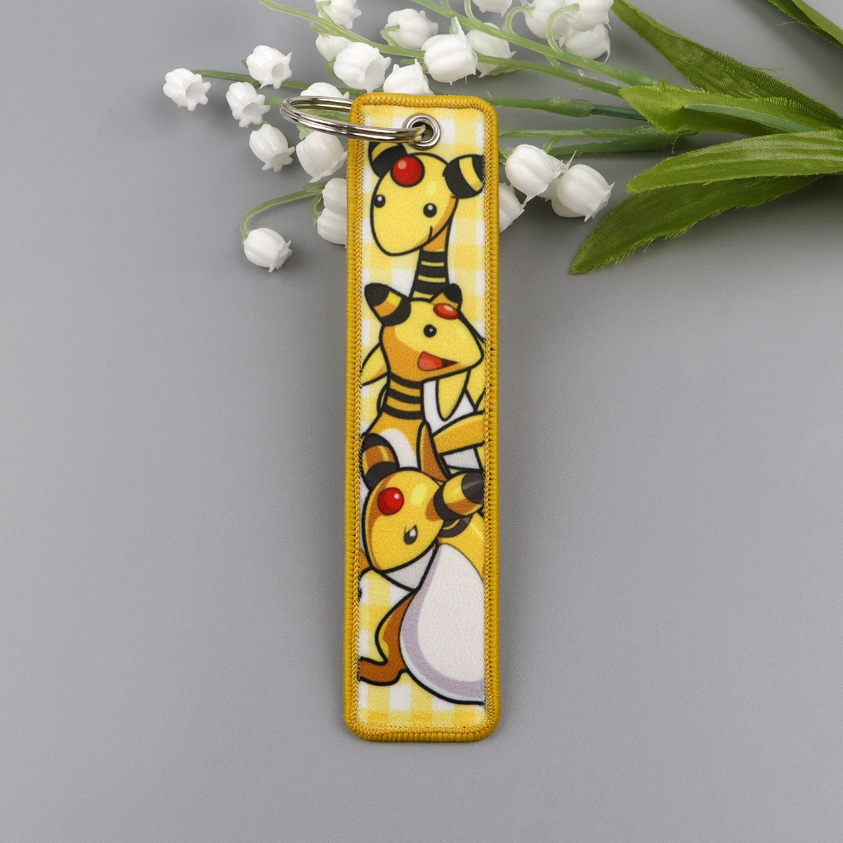 Kawaii japanische Elf Anime Stickerei Schlüsselanhänger Schlüsselanhänger Motorräder Autos Rucksack Chaveiro Schlüsselanhänger Mode Schlüsselanhänger Freunde Geschenke – Detail 11