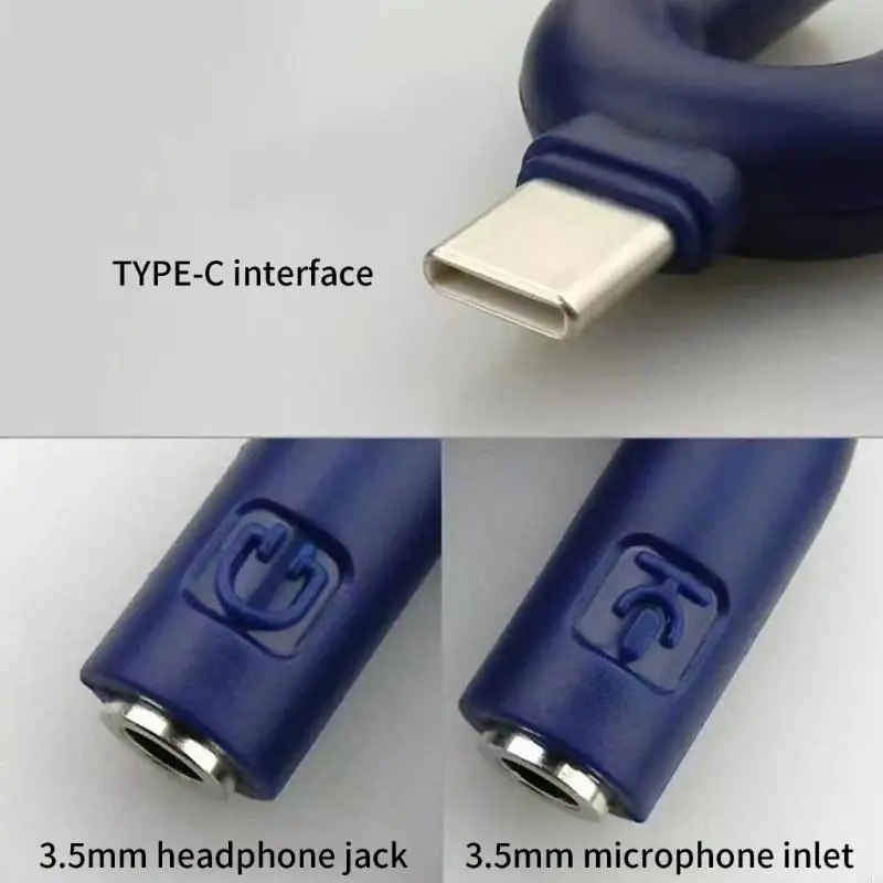 

Ergonomic Audios Splitter Type C to 3.5mm Headphone Connectors for Movie