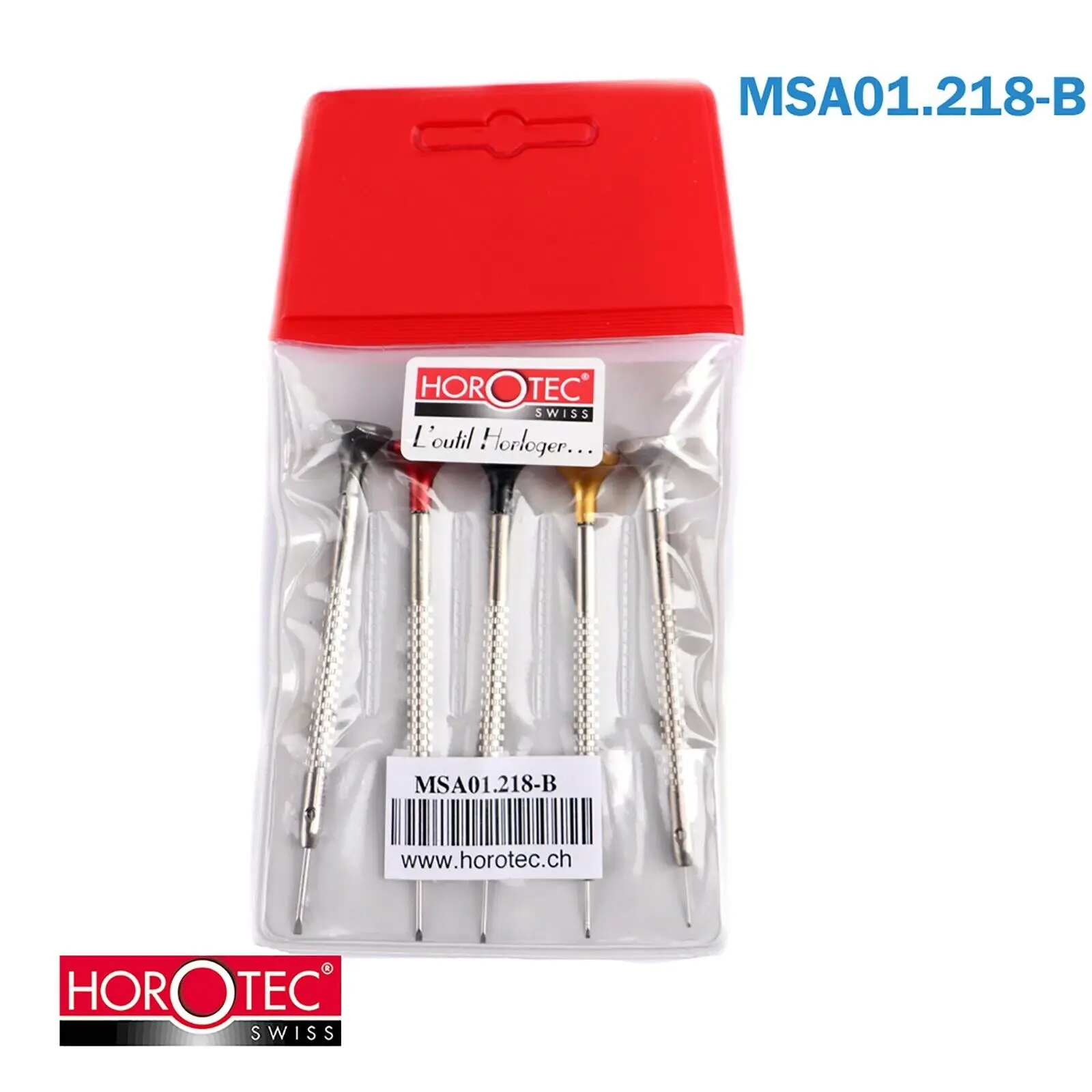 Horotec MSA01.218-B Assortment of Watchmaker Screwdrivers in Plastic Pouch