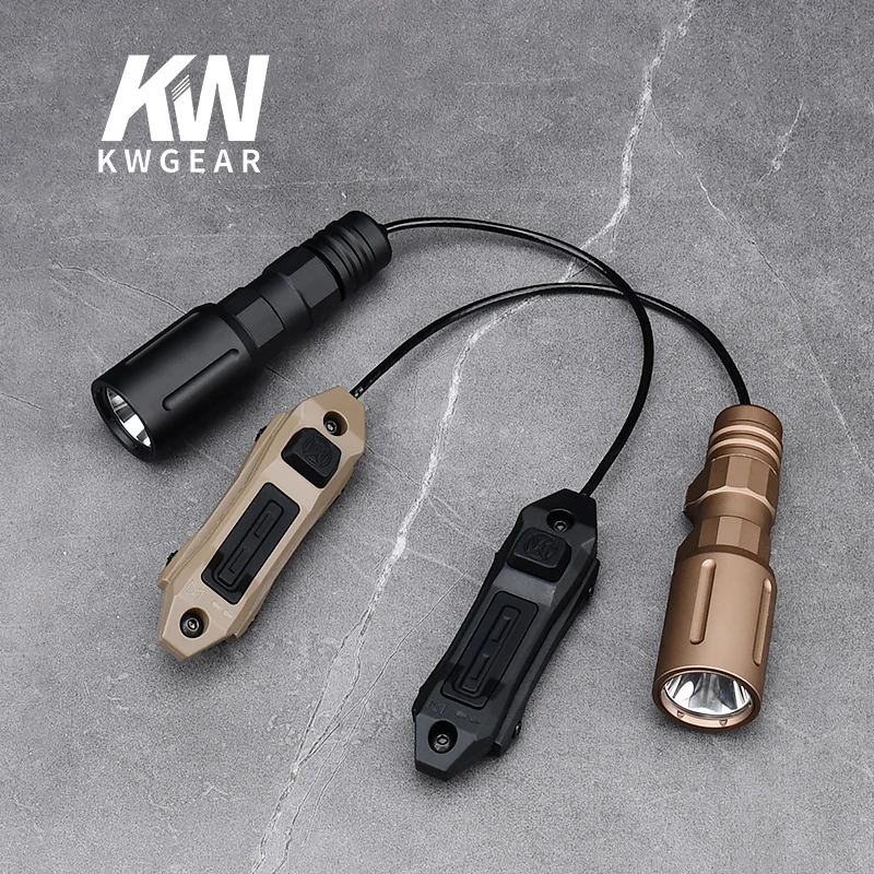 WADSN M300 M600 Flashlight Remote Dual Function Pressure Switch Intermittent On And Continuous on Fit Mlok Keymod 20mm Rail AR15