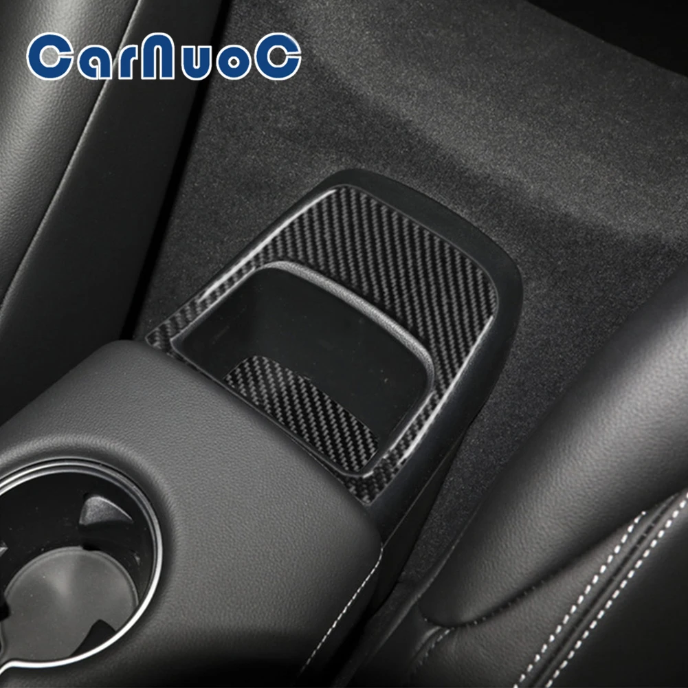 

Car Carbon Fiber Stickers Storage Box Decorative Cover Trim For Toyota A90 Supra 2019 2020 2021 2022 Auto Interior Accessories