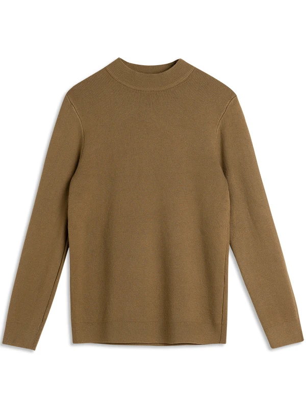 Maglieria da uomo rotonda con fodera Ne Fce, vestibilità ampia, sopraelevata, strato base caldo, maglione lungo casual coreano Sle